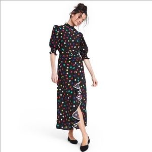 Rixo x Target Polka Dot Mock Neck Ruffle Dress